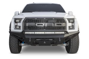 Ford F-150 Raptor License Plate Bracket - Front - Addictive Desert Designs - HoneyBadger, Stealth Fighter - Hammer Black - `17-`18 Ford F-150 Raptor License Plate Bracket - Front - Addictive Desert Designs - HoneyBadger, Stealth Fighter - Hammer Black - `17-`18